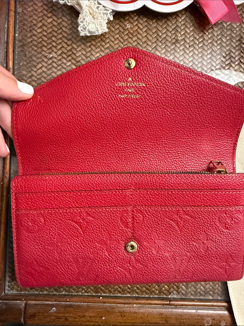 Louis Vuitton Women's Monogram Empreinte Red Wallet - Picture 7 of 7